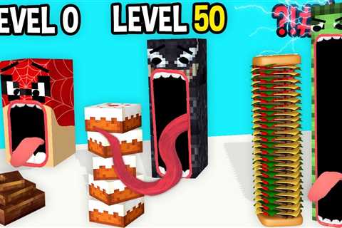 Monster School: SuperHero Pancake Run GamePlay Mobile Game Rush Max Level LVL – Minecraft Animation