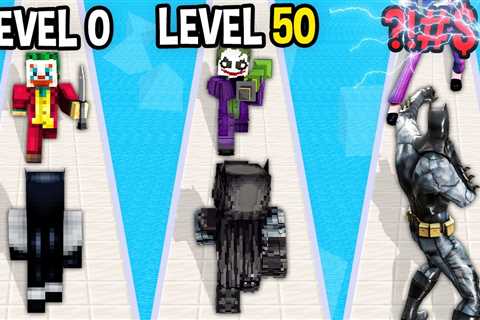 Monster School: Batman Run GamePlay Mobile Game Superhero Max Level LVL – Minecraft Animation
