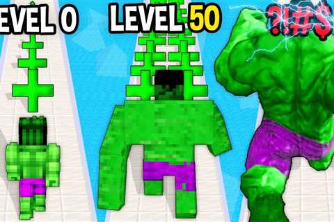 Monster School: Hulk Giant Rush GamePlay Mobile Game Runner Max Level LVL – Minecraft Animation