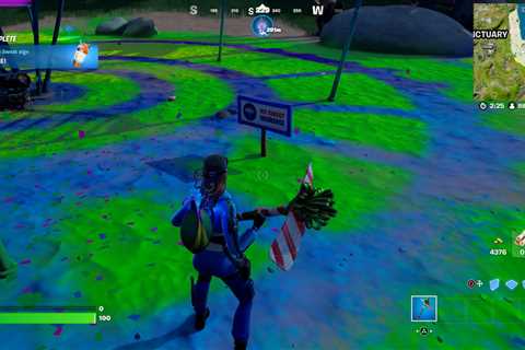 Fortnite: How to Carry No Sweat Sign & Place It at Sponsorship Location