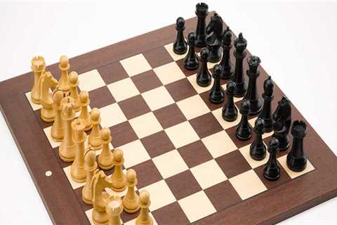 What size chess board is used in tournaments?