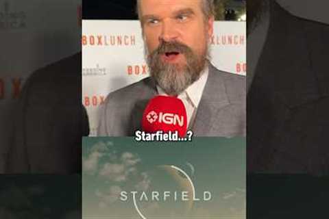 David Harbour loves playing Starfield! #starfield #rpg #xbox #pc  #gaming #strangerthings #boxlunch