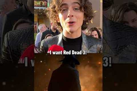 Timothée Chalamet wants Red Dead Redemption 3! #wonka #xbox #rdr2 #rdr #rdr3 #wonkamovie #gaming