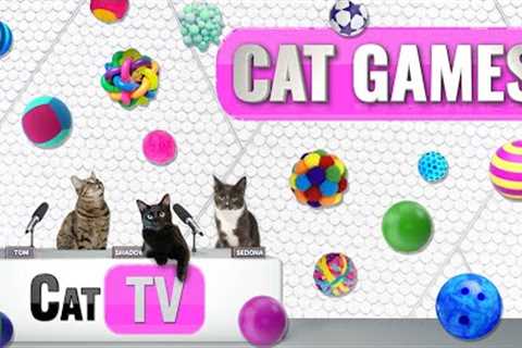 Cat Games | 🔵 Balls, 🔴 Balls, and More 🟡 Balls  | Cat TV Compilation | Dog TV