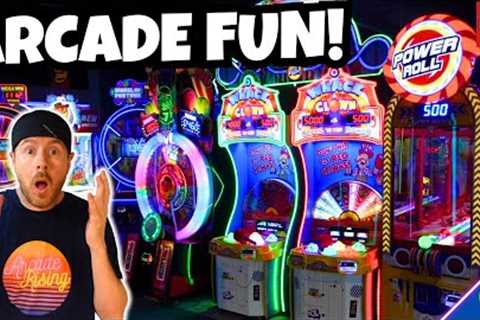 NEW ARCADE GAMES! Fun, Fails, and Jackpots at Round 1!