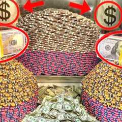 MASSIVE “BEE HIVE” POKER CHIP TOWERS CRASH! $250,000,000.00 HIGH LIMIT COIN PUSHER ACTION! MEGA WIN!